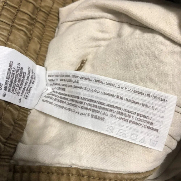 3/$25 ❥ Abercrombie Men's Size S Drawstring  Elastic Cargo Jogger Pants Mustard - Picture 10 of 10
